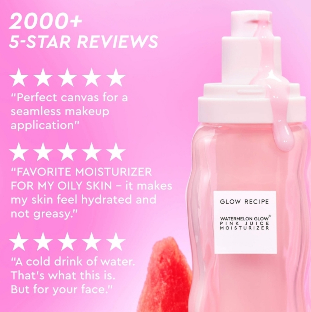 Glow Recipe Watermelon Glow Pink Juice Moisturizer, 50ml, NIB - Picture 7 of 8